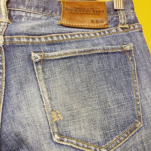 Ralph Lauren | Rugby Men's Vintage Distressed Slim Tapered Jeans (Size 27 x 34) - Picture 13 of 15